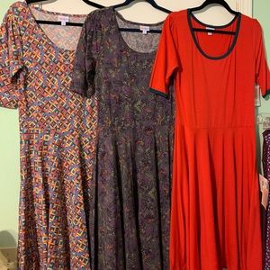 3 new LuLaRoe Nicole dresses size XL